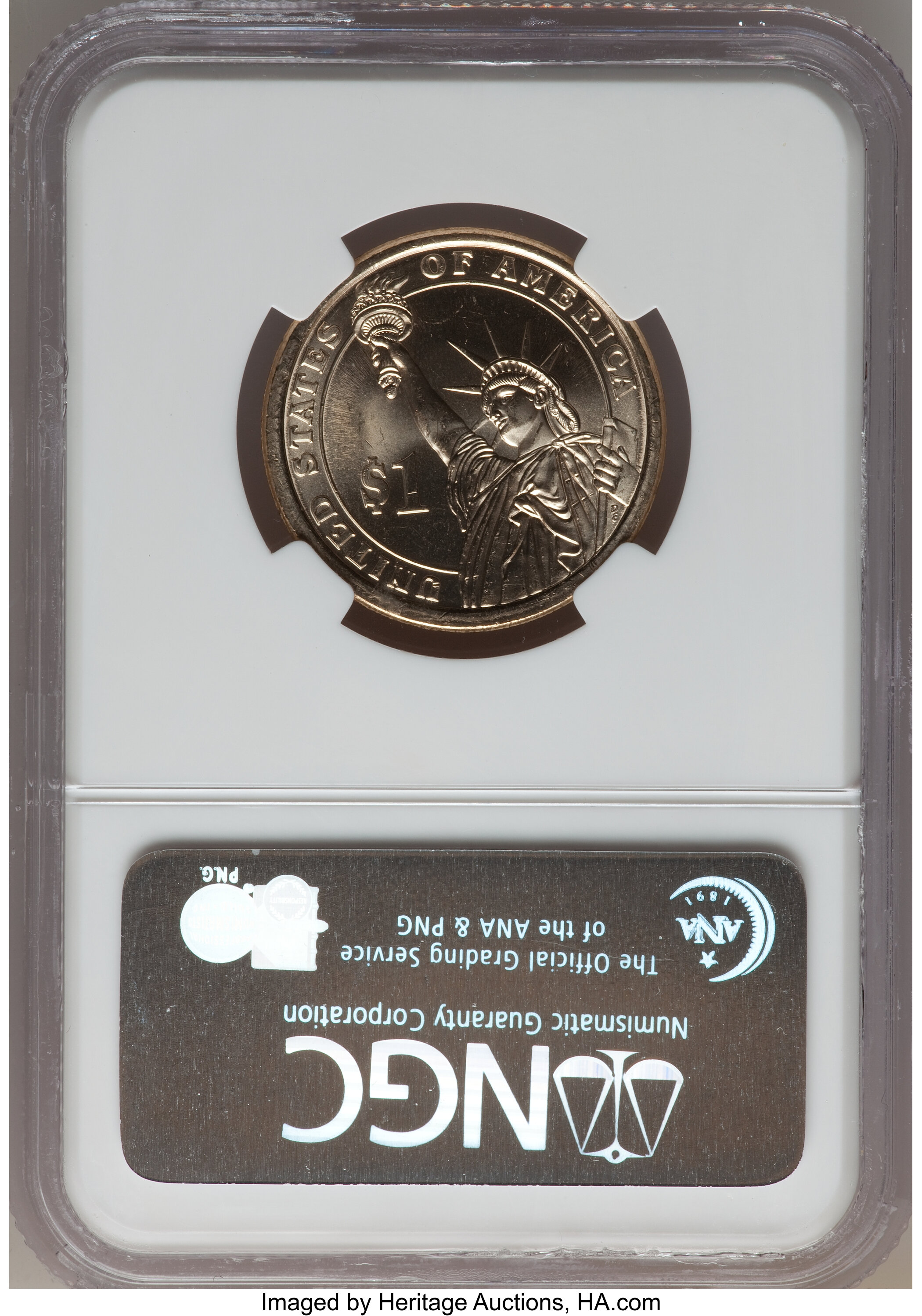 image for: 2007 $1  George Washington Missing Edge Lettering MS65 NGC. NGC Census: (25780/3120). PCGS Population (0/1).   (#396509)...