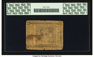 image for: Continental Currency May 20, 1777 $6 Contemporary Counterfeit PCGS Apparent Fine 15....