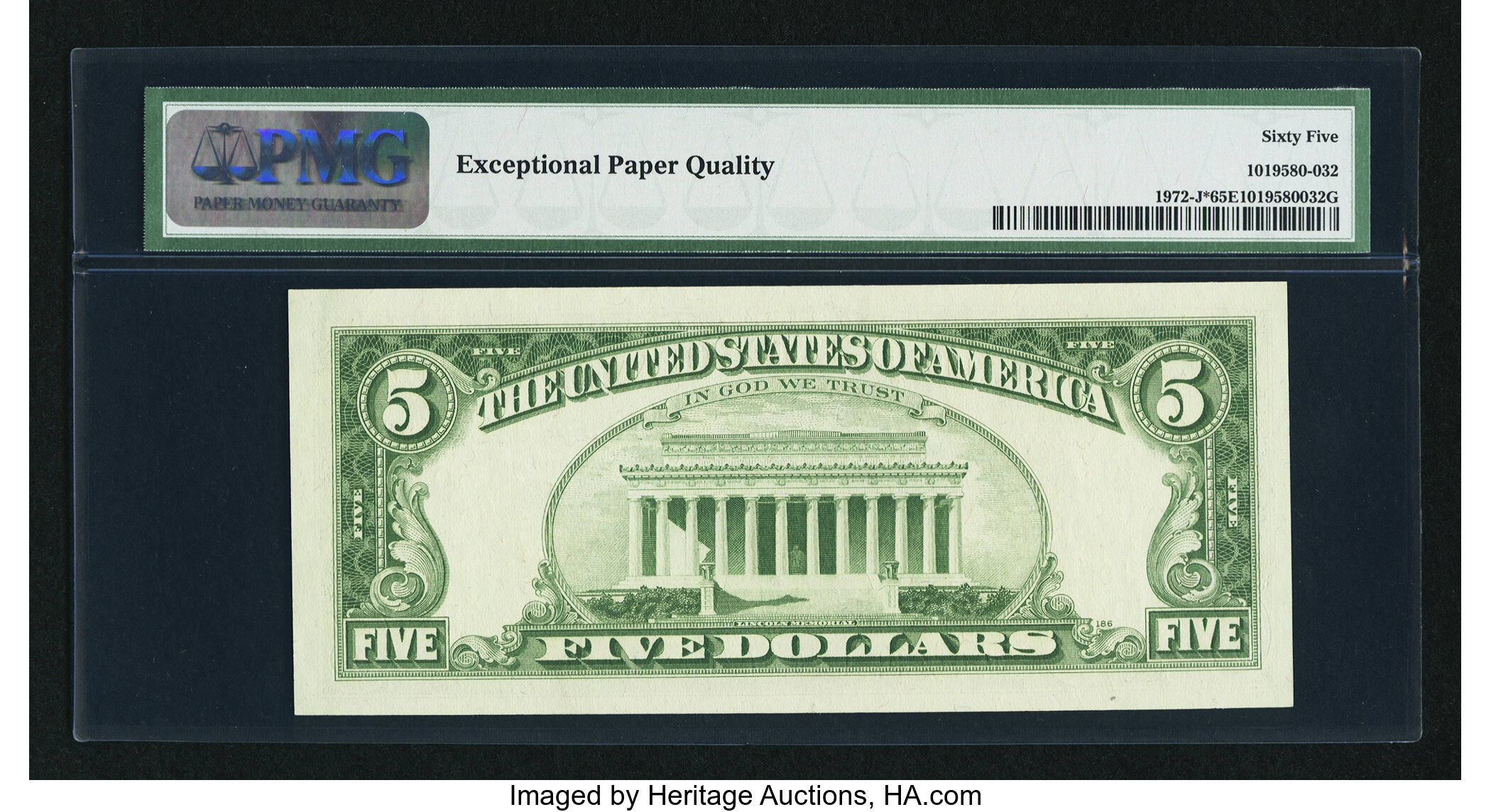 image for: Fr. 1972-J* $5 1969C Federal Reserve Star Note. PMG Gem Uncirculated 65 EPQ....