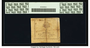 image for: Massachusetts October 18, 1776 6d PCGS Apparent Very Fine 20....