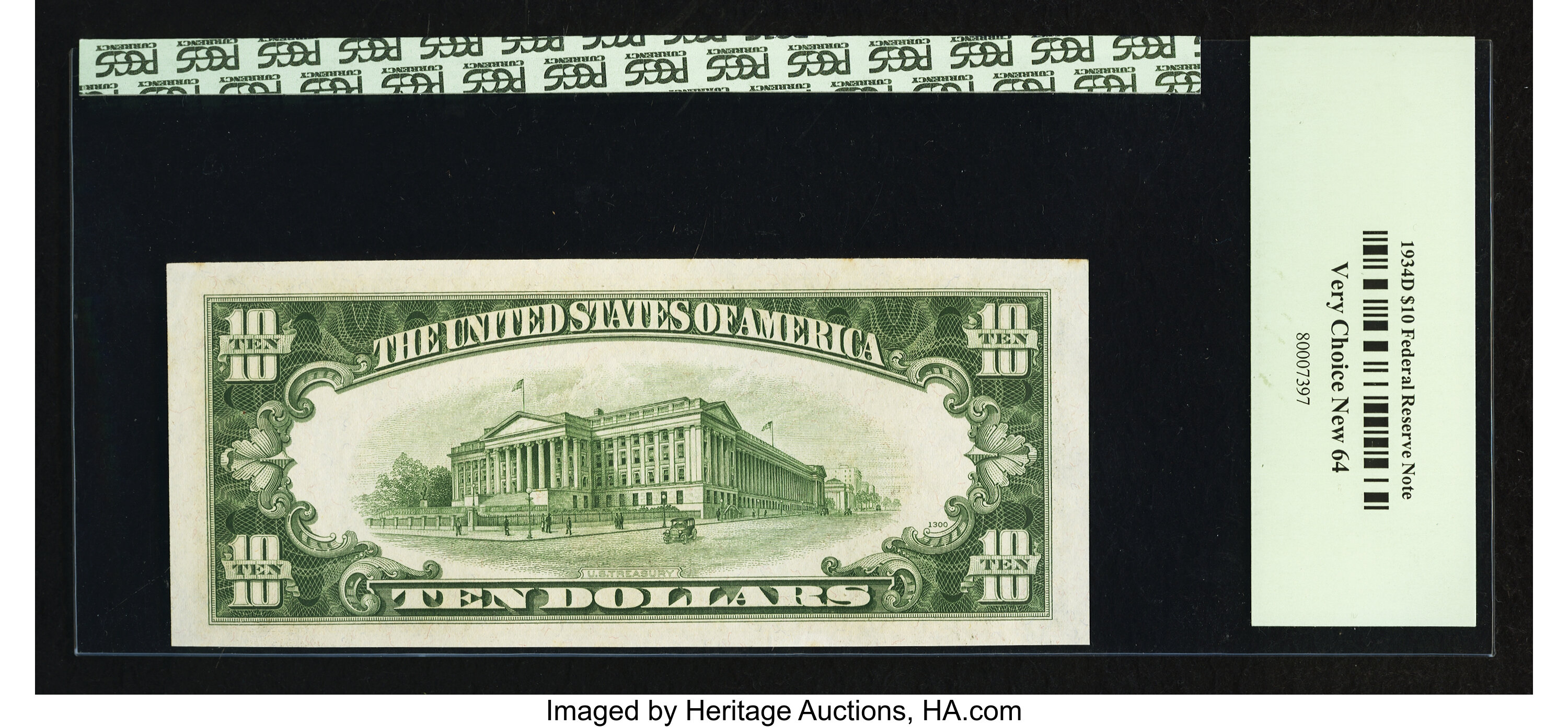 image for: Fr. 2009-B* $10 1934D Federal Reserve Note. PCGS Very Choice New 64....