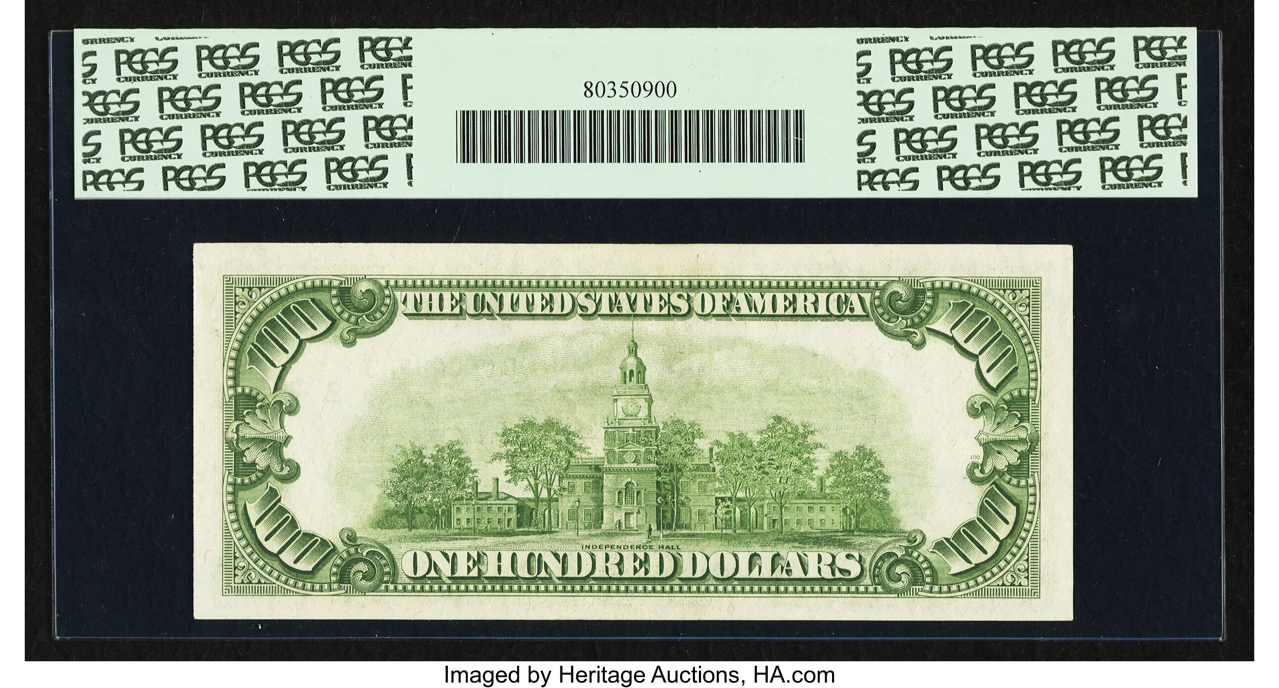 image for: Fr. 2157-B* $100 1950 Mule Federal Reserve Note. PCGS Choice About New 58PPQ....