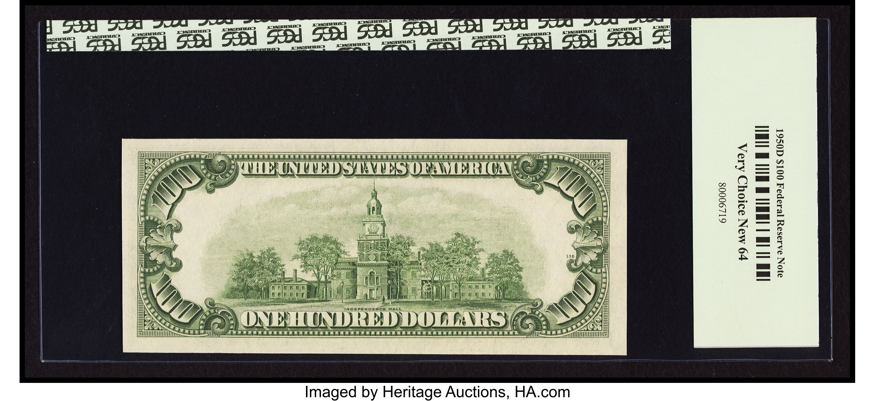 image for: Fr. 2161-D* $100 1950D Federal Reserve Note. PCGS Very Choice New 64....