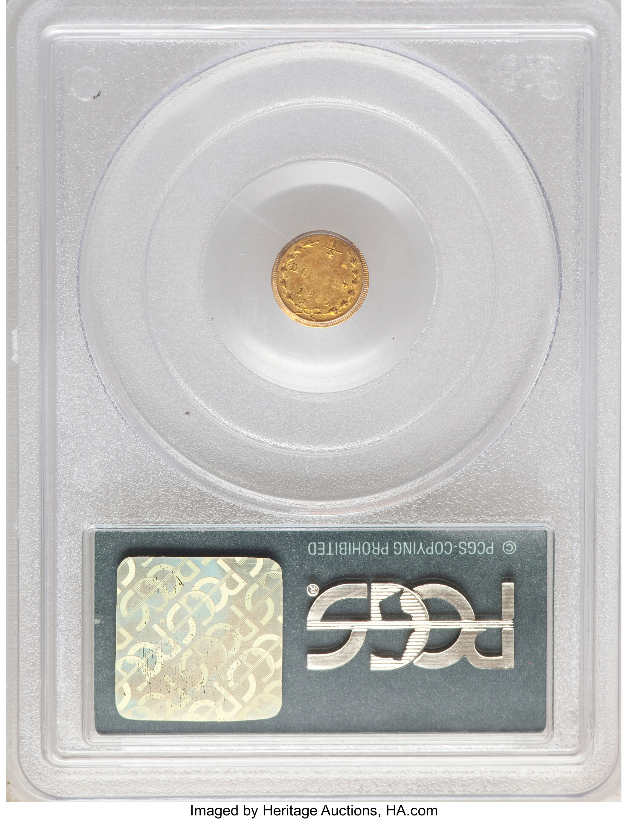 image for: 1866 25C Liberty Round 25 Cents, BG-823, R.7, MS63 PCGS. PCGS Population: (2/0). NGC Census: (0/0).  ...