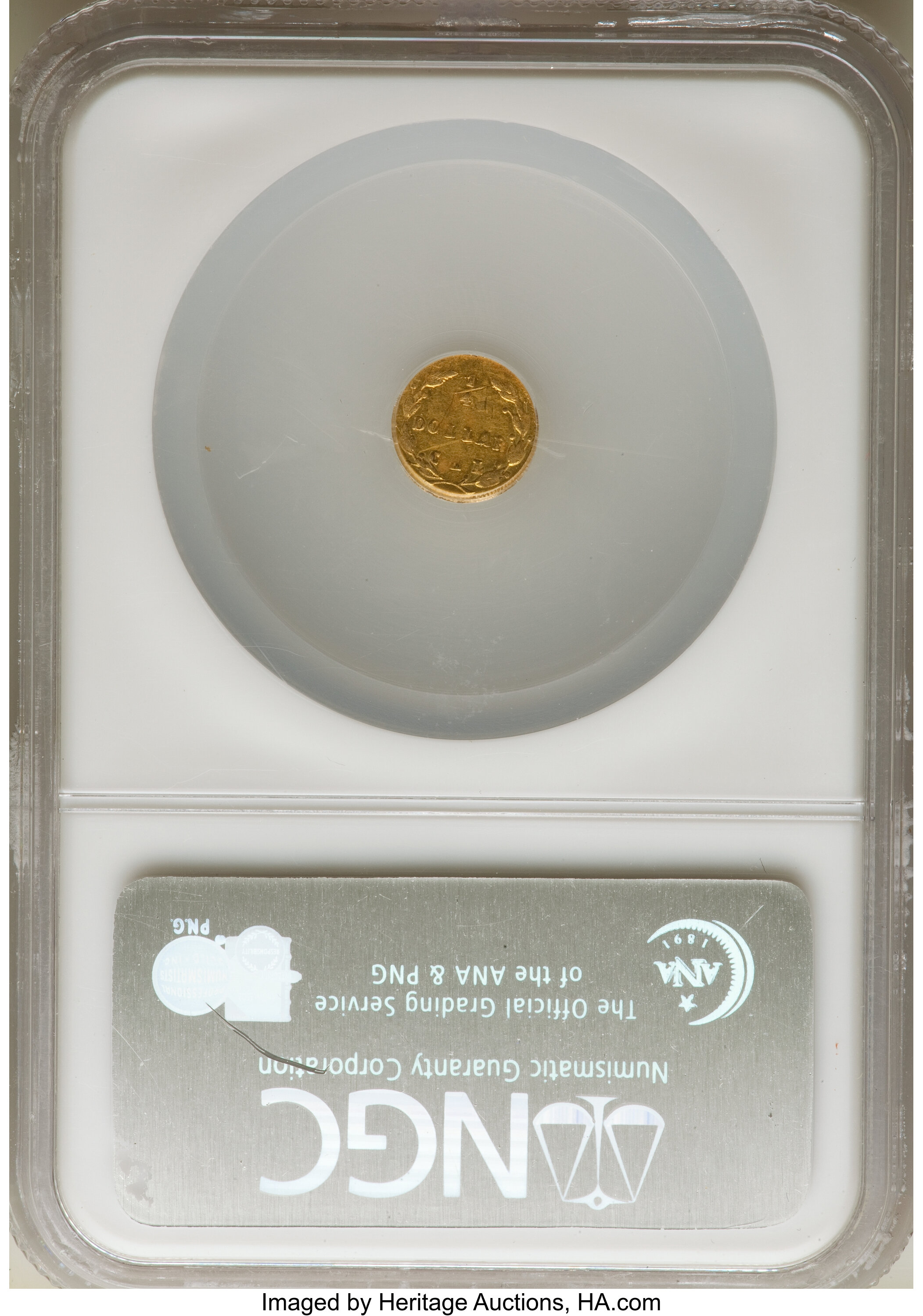 image for: 1870 25C Liberty Round 25 Cents, BG-836, High R.7, MS61 NGC. A very rare variety, with the date on the obverse and berries ...
