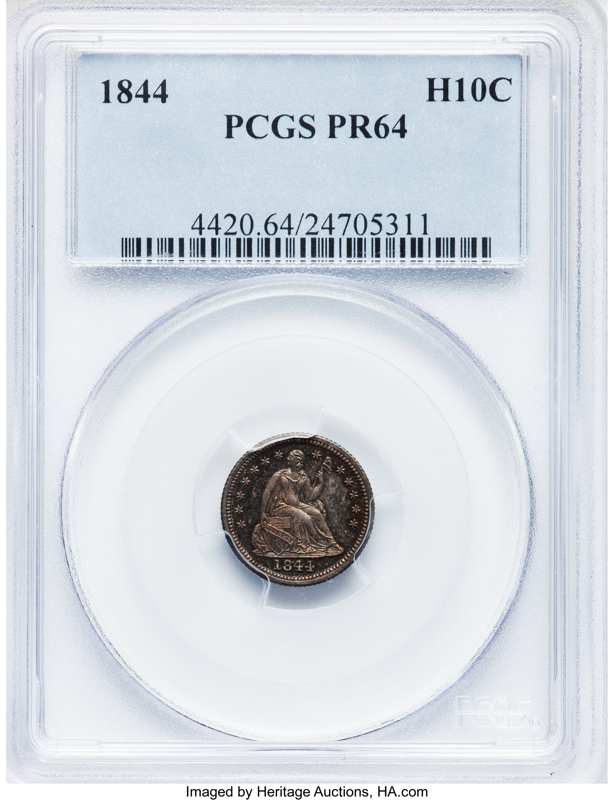 image for: 1844 H10C PR64 PCGS....