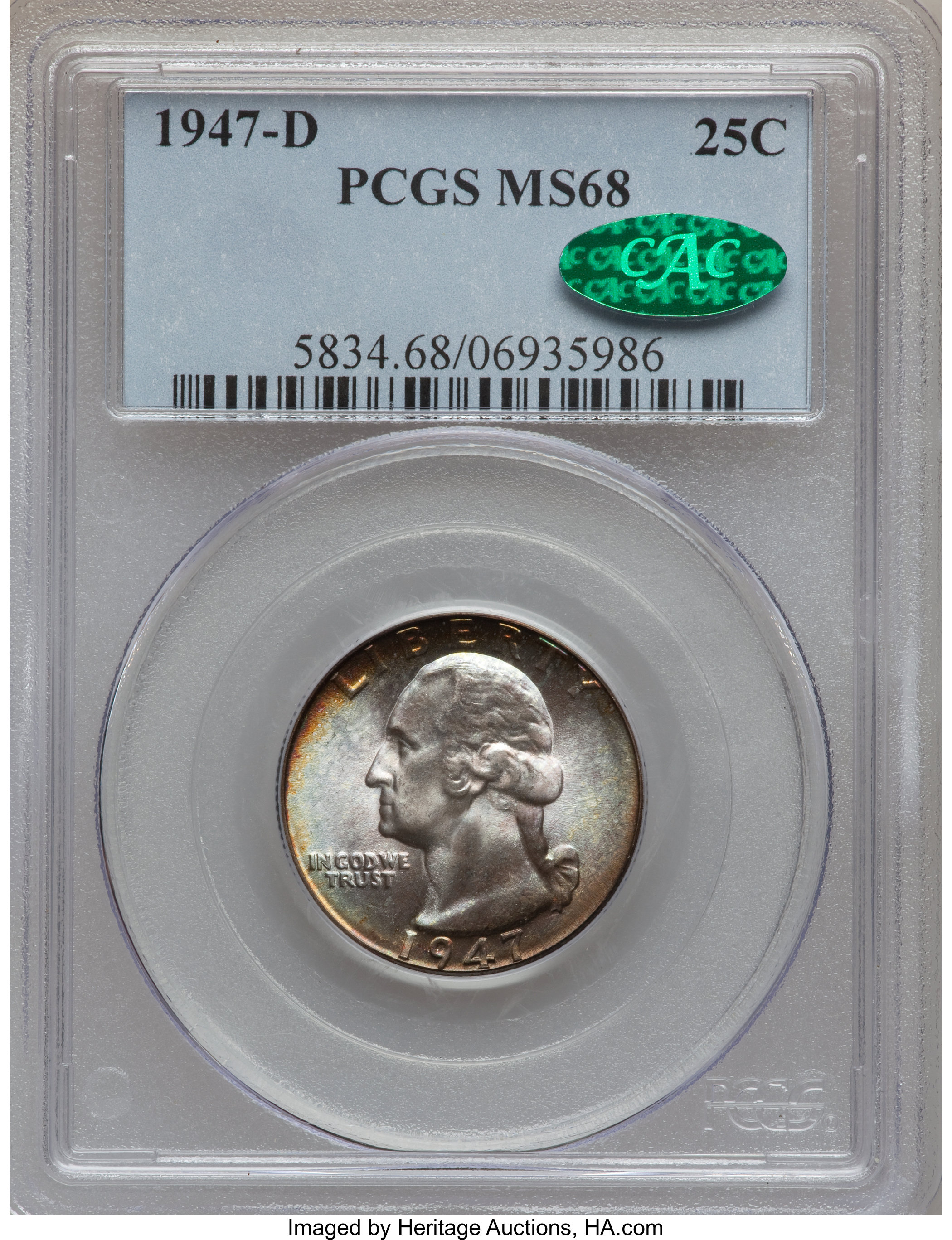 1947-D 25c MS68 thumbnail 8
