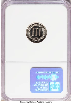 image for: 1877 3CN Three Cent Nickel PR66 Ultra Cameo NGC....