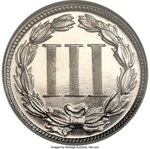 image for: 1877 3CN Three Cent Nickel PR66 Ultra Cameo NGC....
