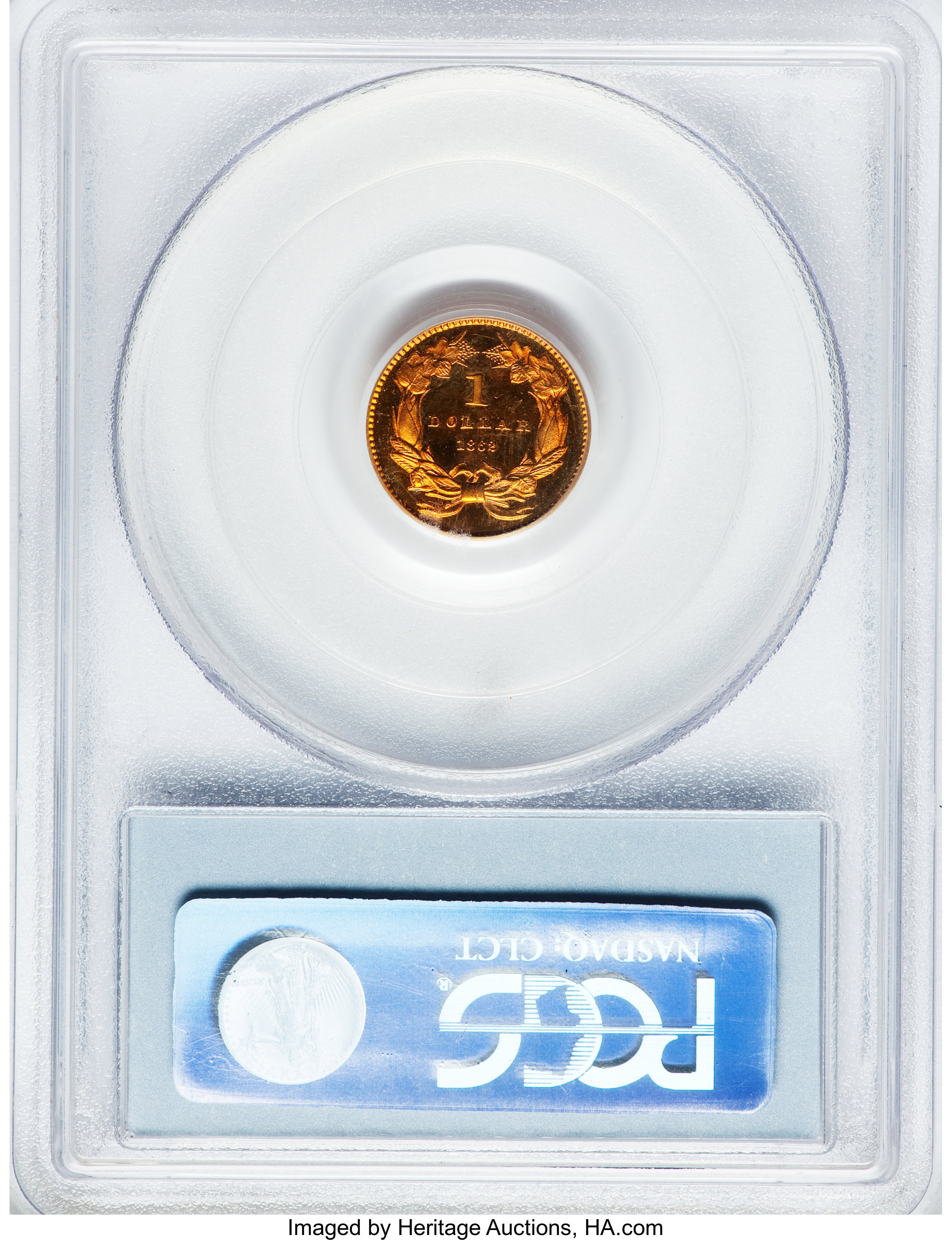 image for: 1862 G$1 PR65 Deep Cameo PCGS....
