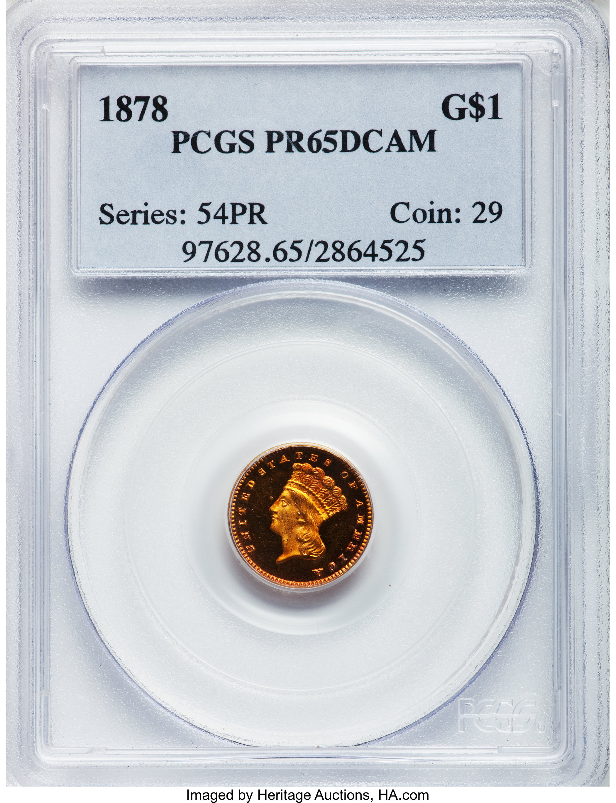 image for: 1878 G$1 PR65 Deep Cameo PCGS....