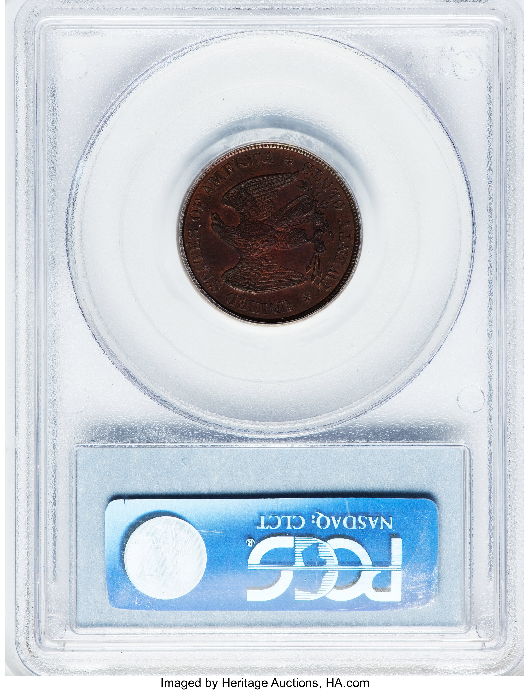 image for: 1874 20C Twenty Cents, Judd-1355, Pollock-1499, R.6, PR64 Red and Brown PCGS....