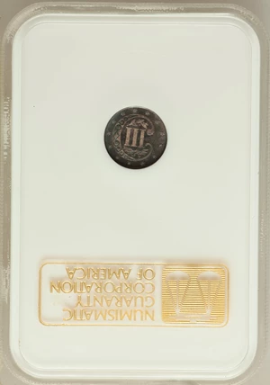 image for: 1869 3CS MS67 NGC....