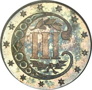 image for: 1869 3CS MS67 NGC....