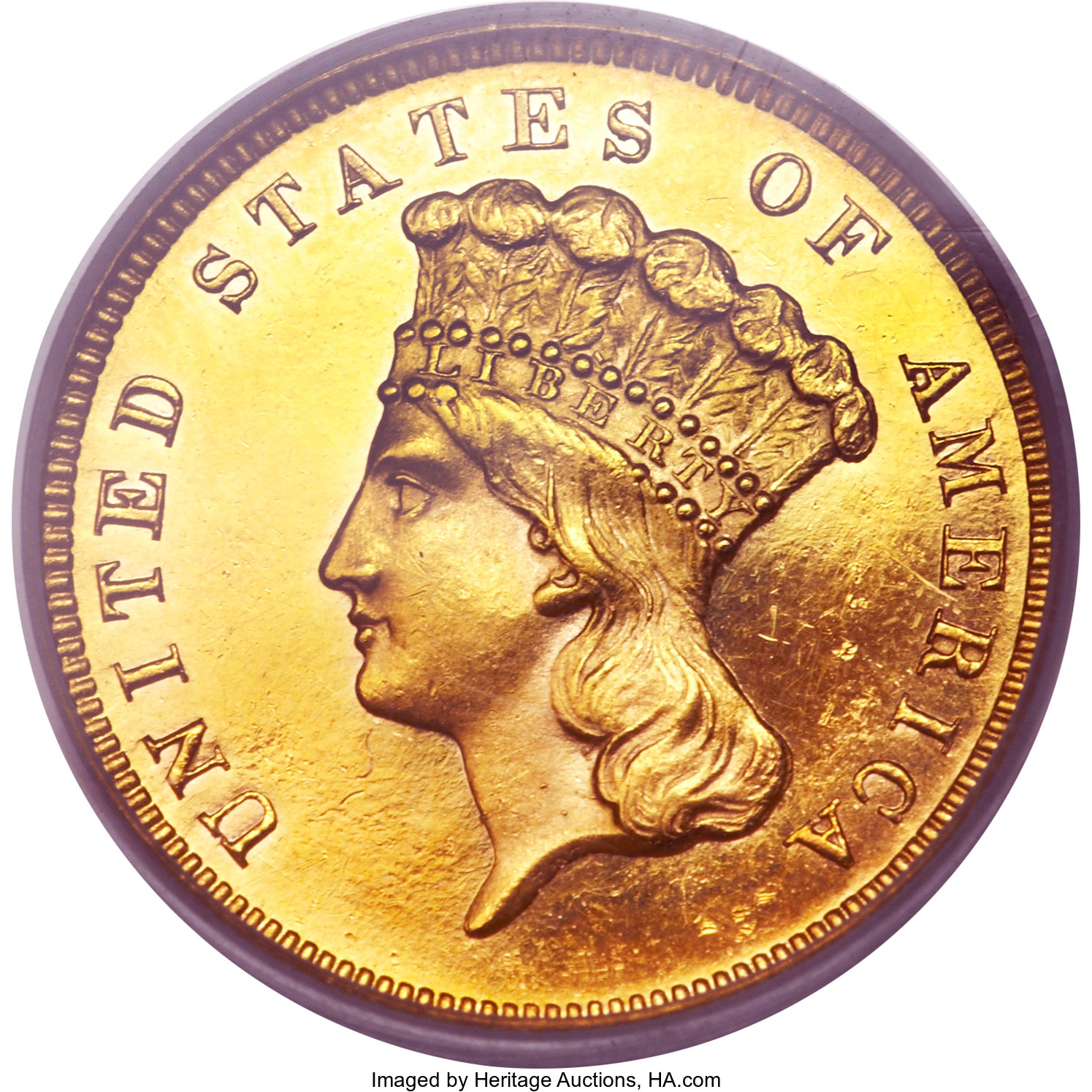 image for: 1879 $3 PR63 Cameo PCGS....