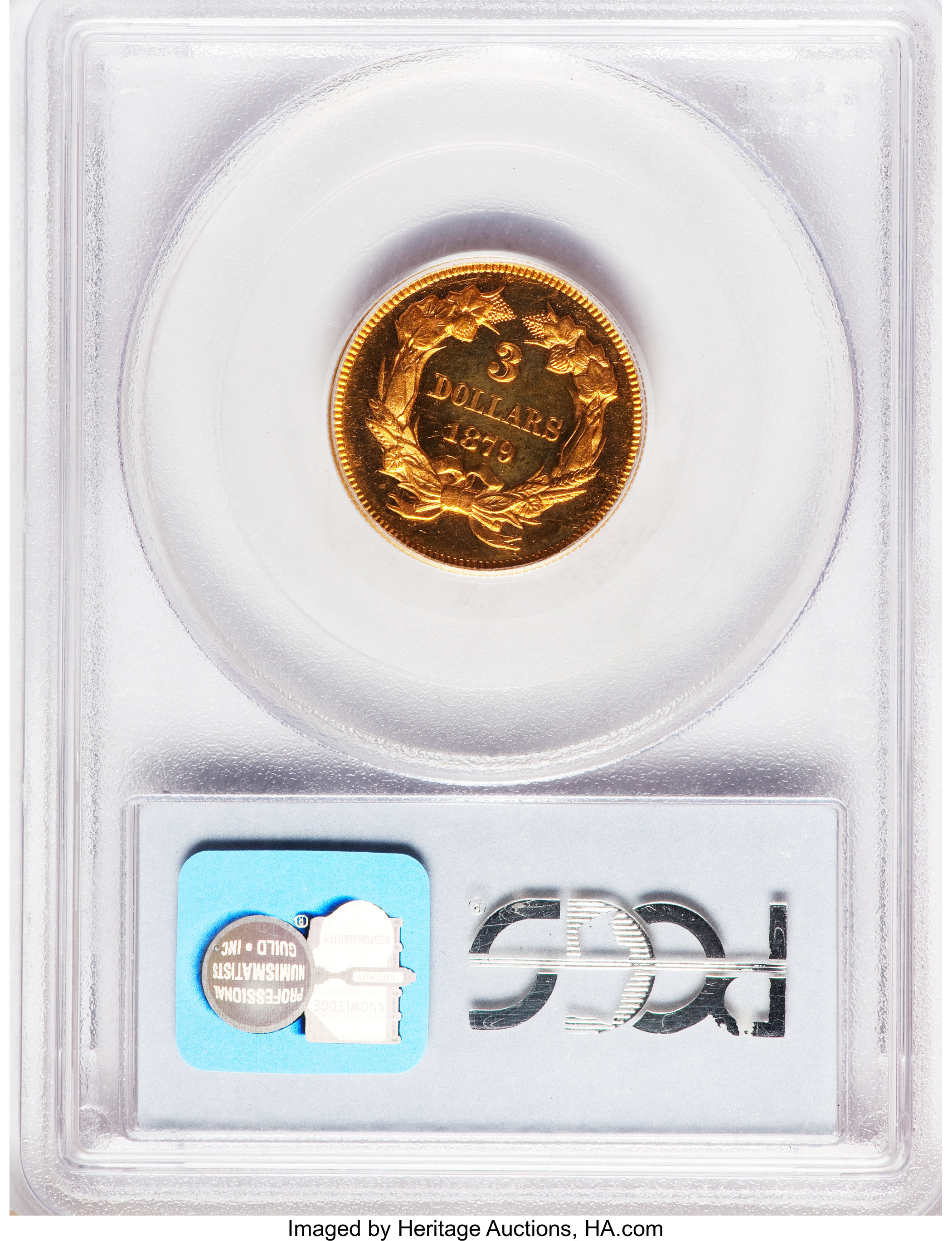 image for: 1879 $3 PR63 Cameo PCGS....