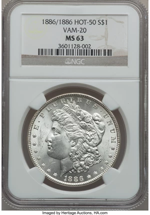 image for: 1886/1886 $1 MS63 NGC. VAM-20....