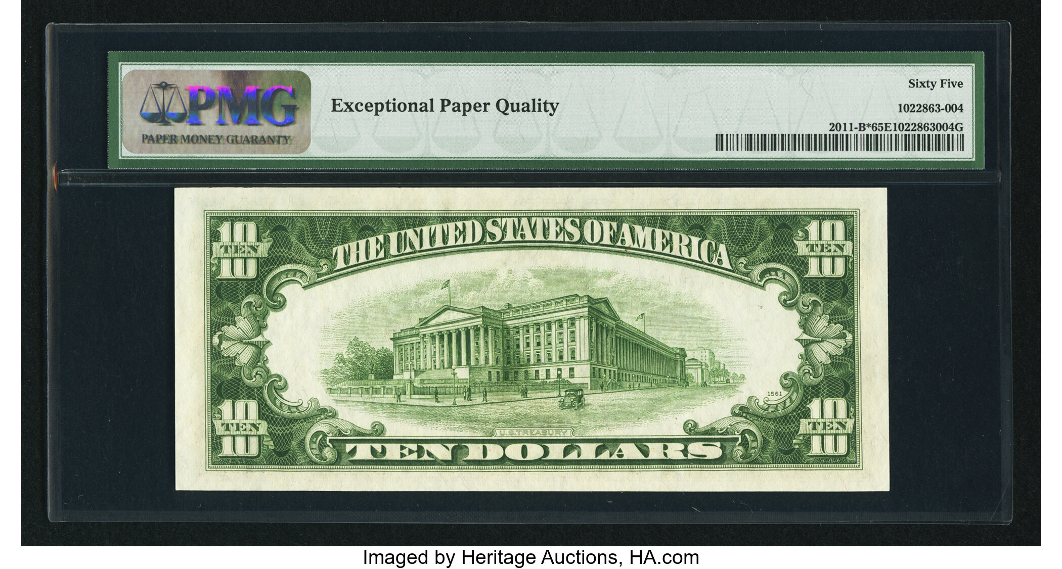 image for: Fr. 2011-B* $10 1950A Federal Reserve Star Note. PMG Gem Uncirculated 65 EPQ....