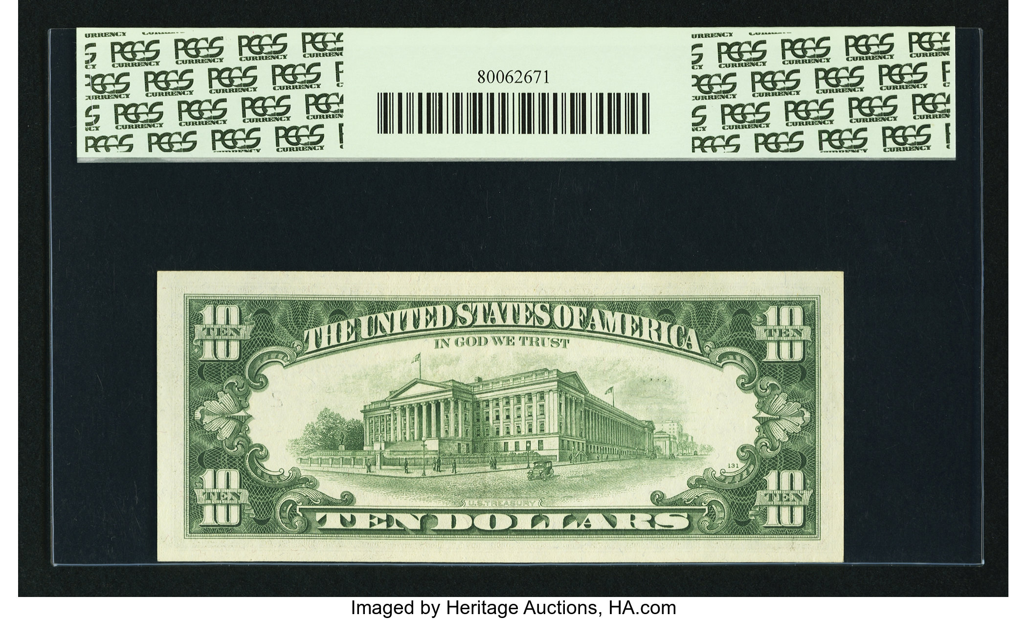 image for: Fr. 2019-B* $10 1969A Federal Reserve Star Note. PCGS Choice About New 58PPQ....