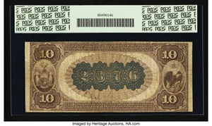 image for: Olean, NY - $10 1882 Brown Back Fr. 489 The Exchange NB Ch. # (E)2376...