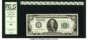 image for: Fr. 2151-E $100 1928A Federal Reserve Note. PCGS Very Choice New 64....