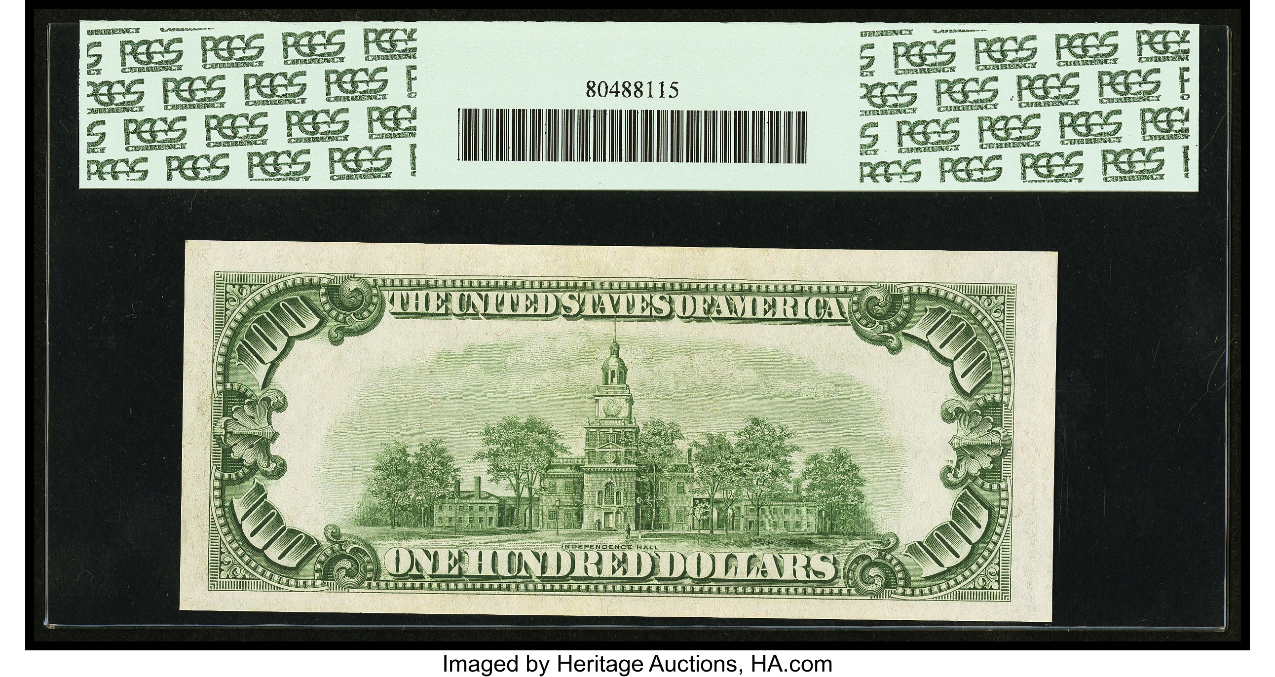 image for: Fr. 2154-E* $100 1934B Mule Federal Reserve Note. PCGS Choice About New 58PPQ....
