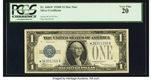 image for: Fr. 1604* $1 1928D Silver Certificate. PCGS Very Fine 20....