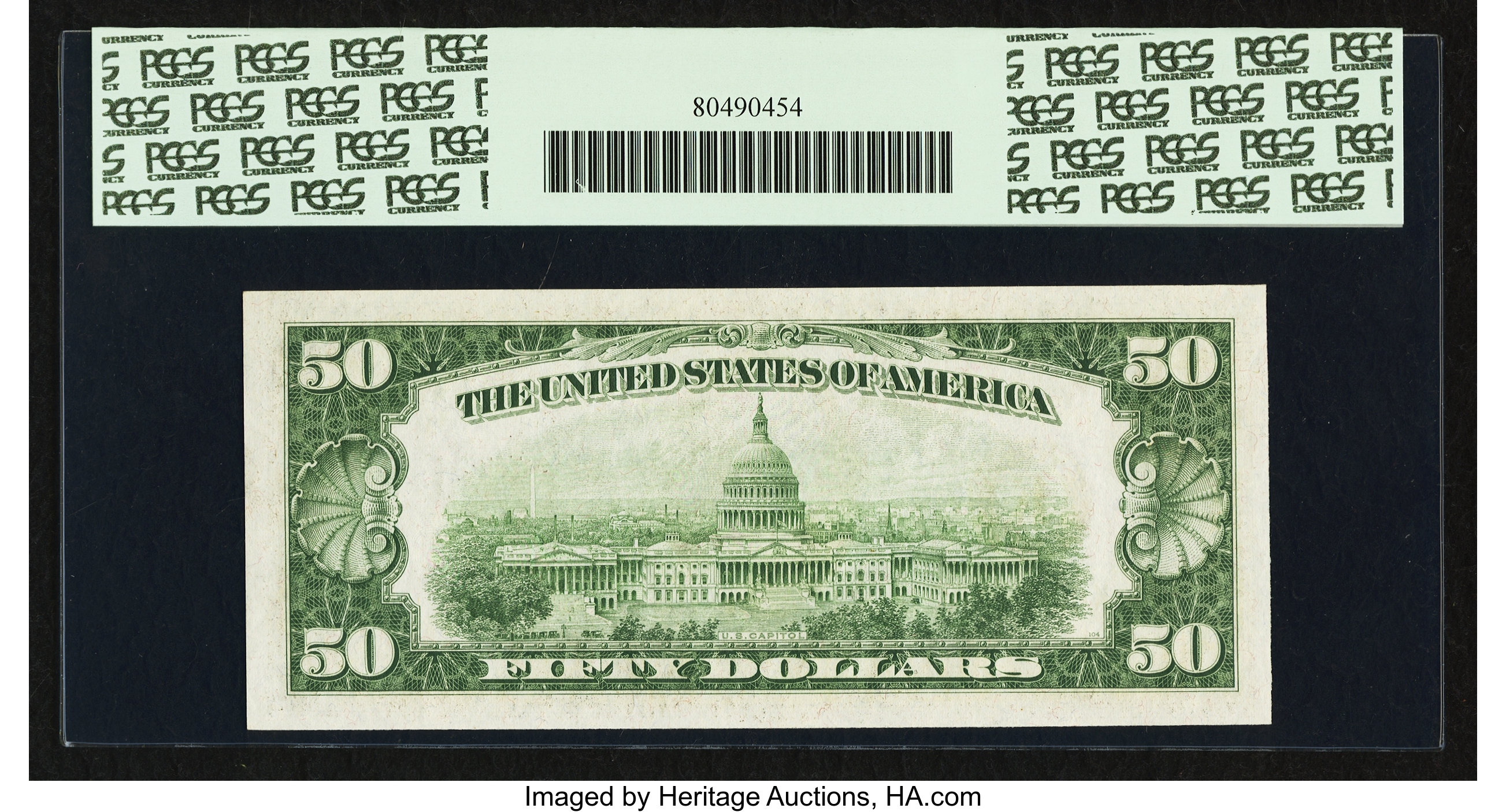 image for: Fr. 2105-K* $50 1934C Mule Federal Reserve Note. PCGS Gem New 65PPQ....