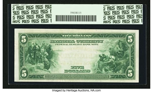 image for: Fr. 795 $5 1918 Federal Reserve Bank Note PCGS Very Choice New 64PPQ....