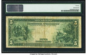 image for: Fr. 792 $5 1918 Federal Reserve Bank Note PMG Very Fine 20....