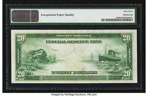 image for: Fr. 1009 $20 1914 Federal Reserve Note PMG Choice Uncirculated 63 EPQ....