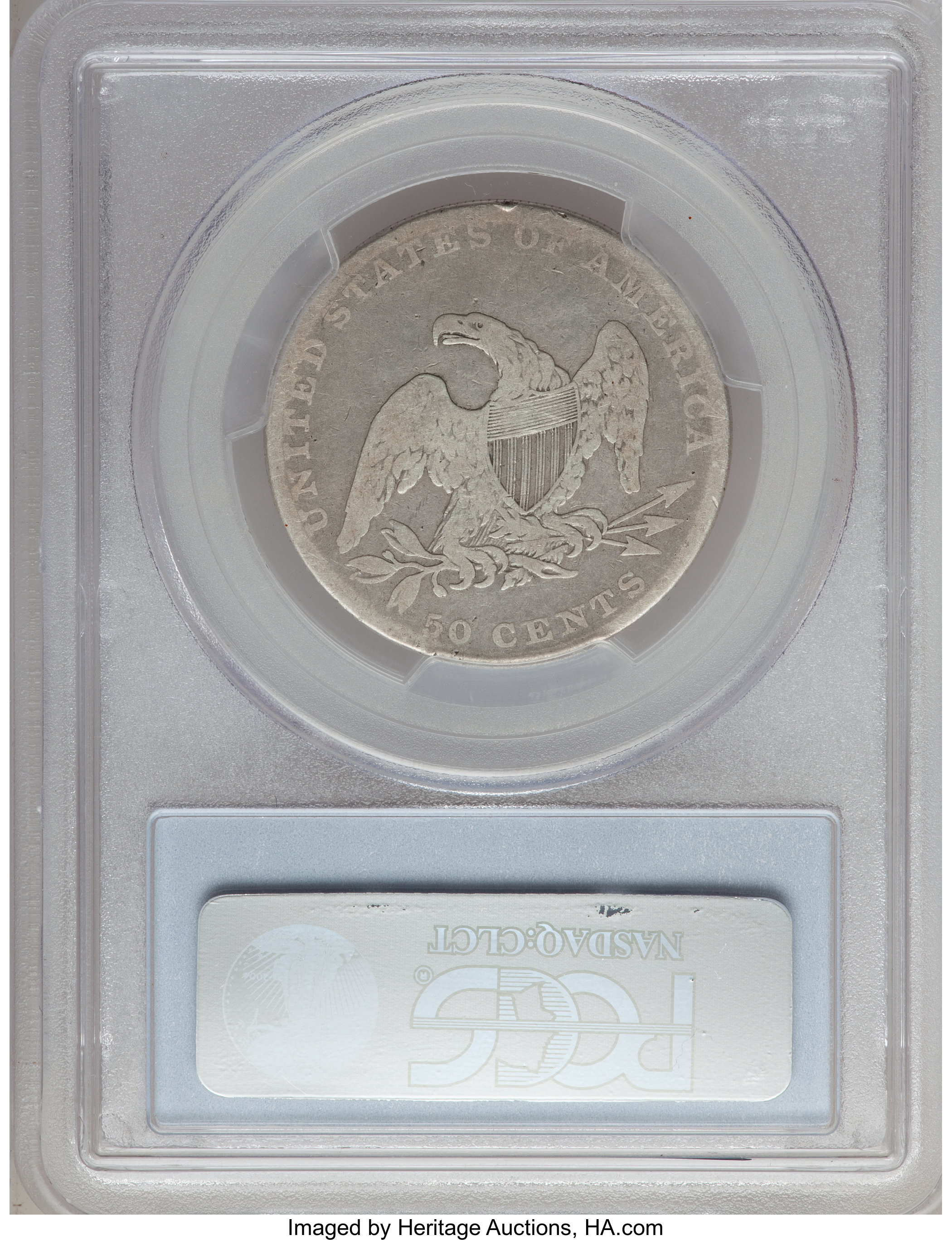 1836 50c Reeded Edge VG10 thumbnail 2