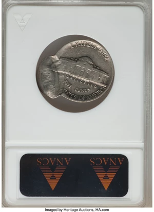 image for: 1985-P 5C Jefferson Nickel Double Struck AU58 ANACS. NGC Census: (0/52). PCGS Population (1/63). Mintage: 647,114,944. Numi...