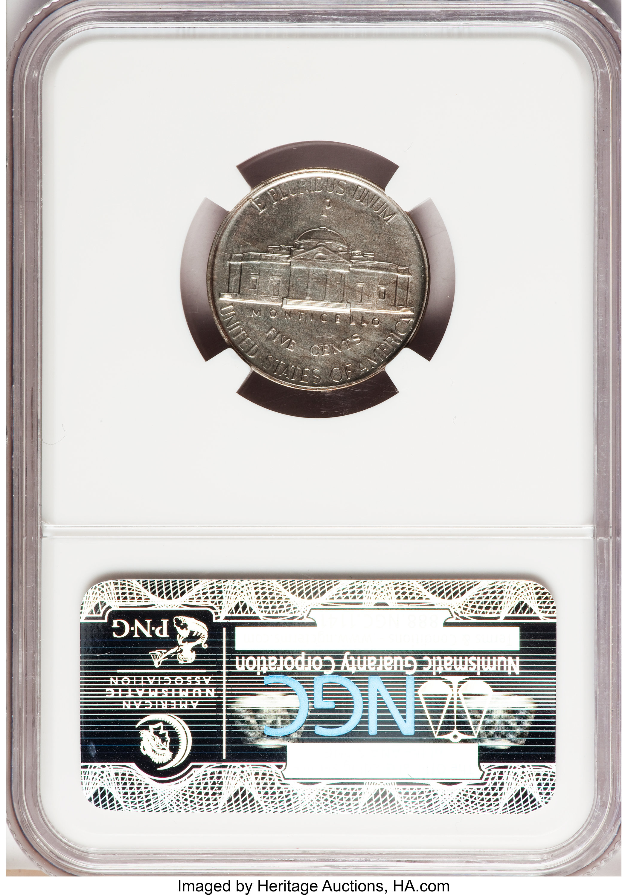 Jefferson Nickel 5c Silver War Issues, 1942 [Type] PR61 thumbnail 8