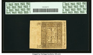 image for: Uncancelled Connecticut January 2, 1775 40s PCGS Apparent Extremely Fine 45....
