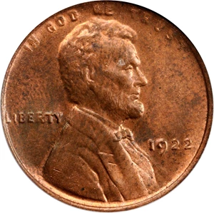 image for: 1922-D Lincoln Cent. Weak D. MS-63 RB (PCGS). CAC.