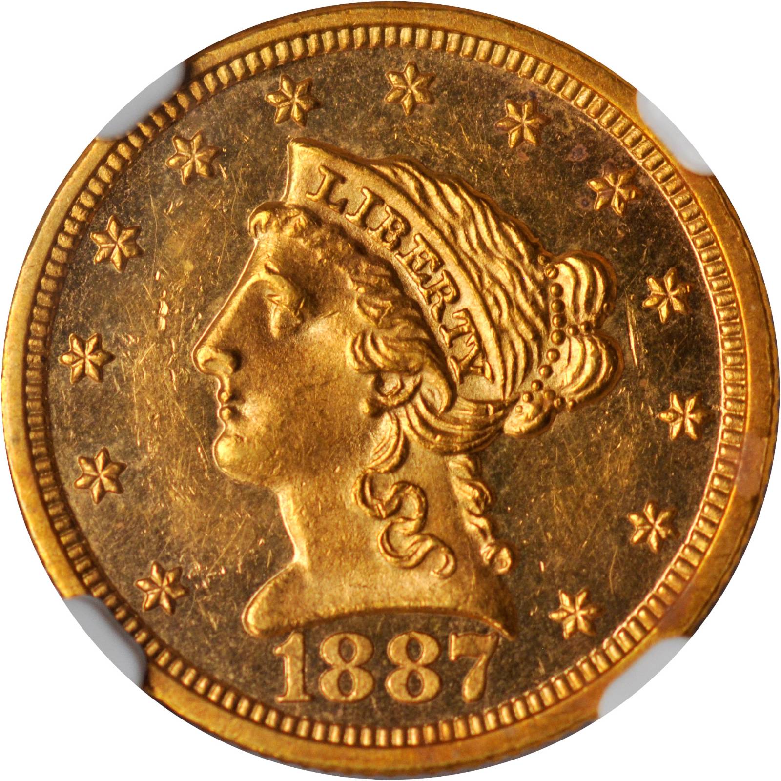 image for: 1887 Liberty Quarter Eagle. Proof-63 Cameo (NGC).