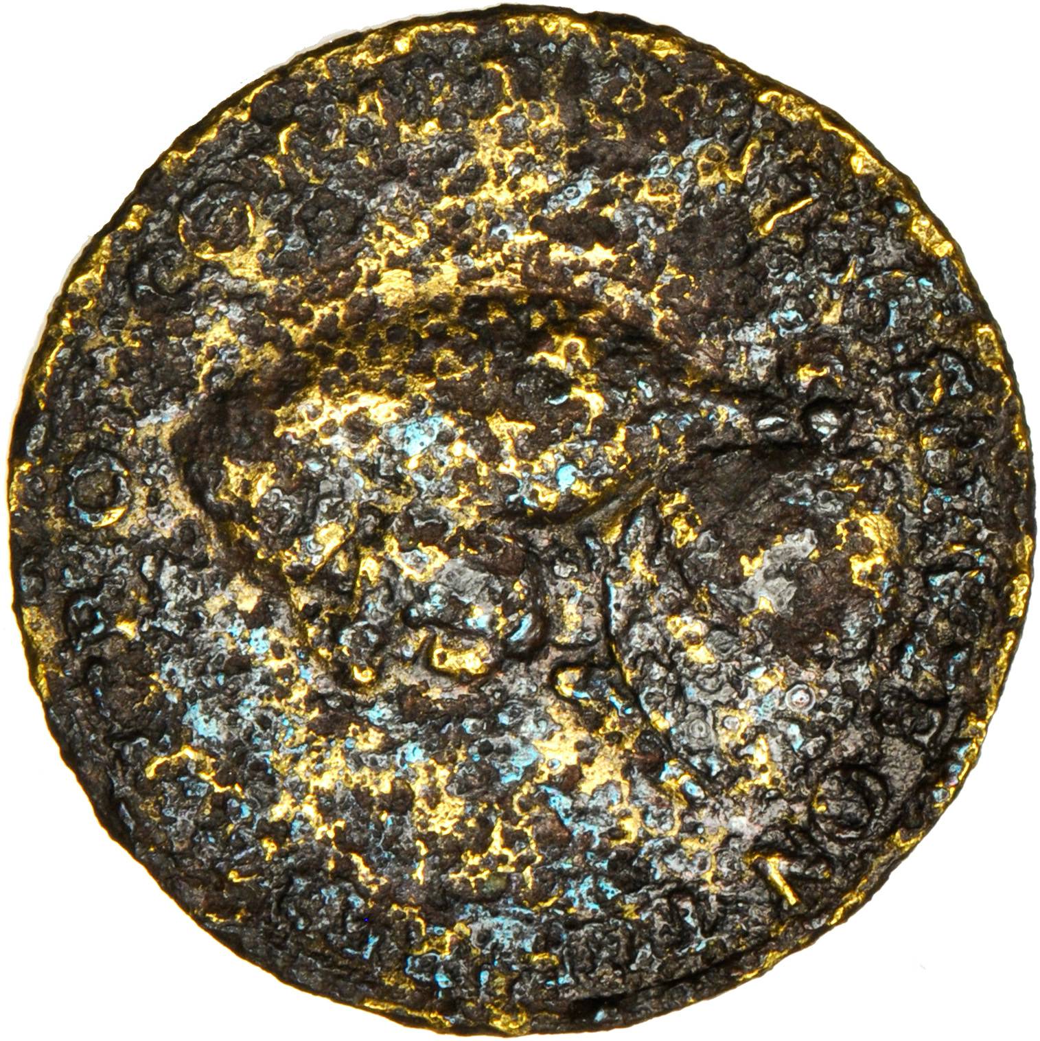 image for: 1766 Pitt Farthing Token. Betts-520, W-8345. Brass. Fine Details--Environmental Damage (PCGS).
