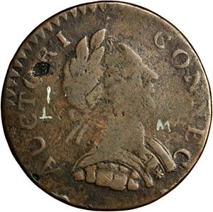 image for: 1787 Connecticut Copper. Miller 1.3-L, W-2735. Rarity-6. Mailed Bust Right, INDE ET LIB. VG-10 (PCGS).