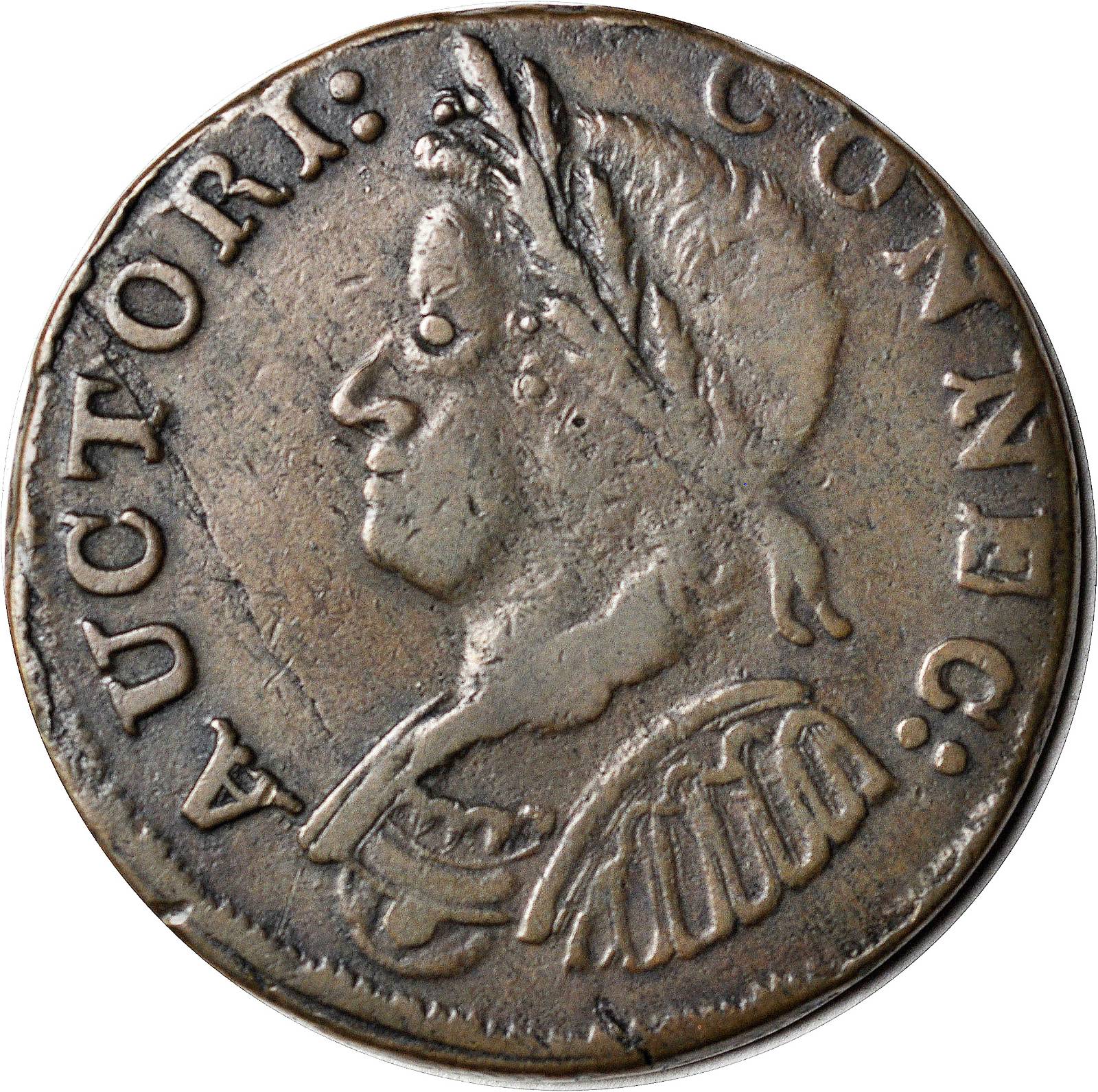 image for: 1786 Connecticut Copper. Miller 5.7-H.1, W-2610. Rarity-6-. Draped Bust. VF-25.