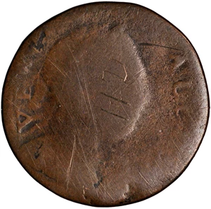 image for: 1785 Vermont Copper. RR-1, Bressett 26-Z, W-2250. Rarity-5+. IMMUNE COLUMBIA. Good-6.
