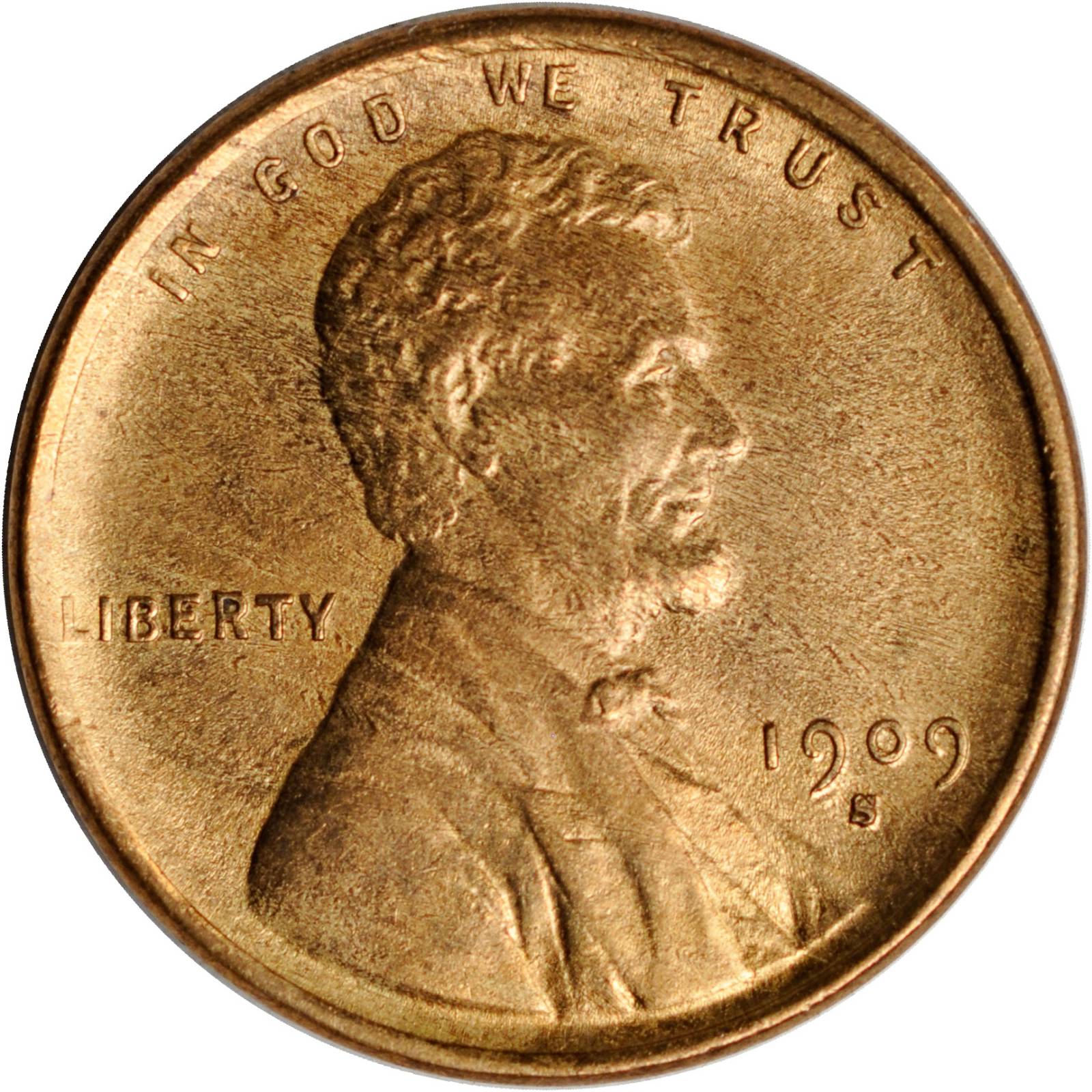 1909-S Lincoln Cent. AU Details--Questionable Color (PCGS).