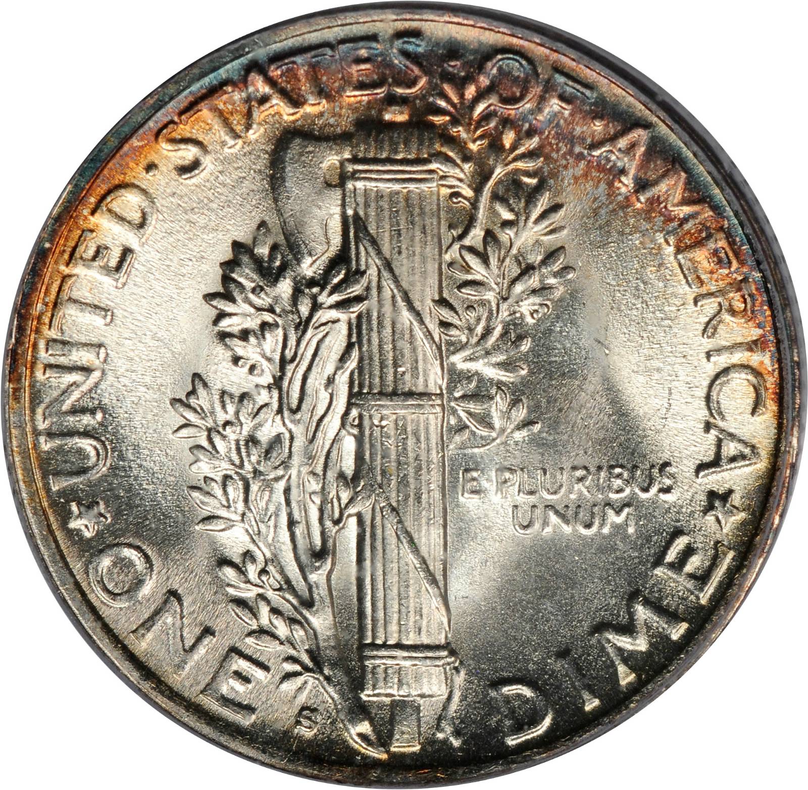 1945-S 10c Micro S AU58 thumbnail 10
