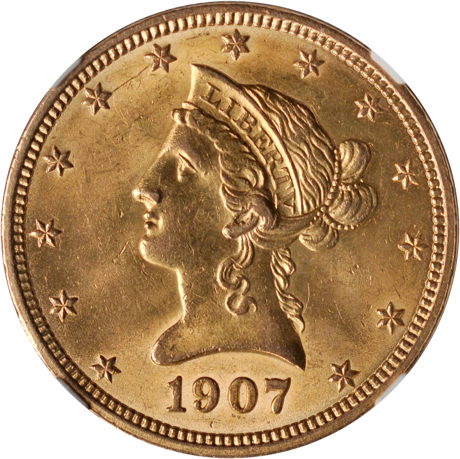 1907 $10  Liberty VF20 thumbnail 5