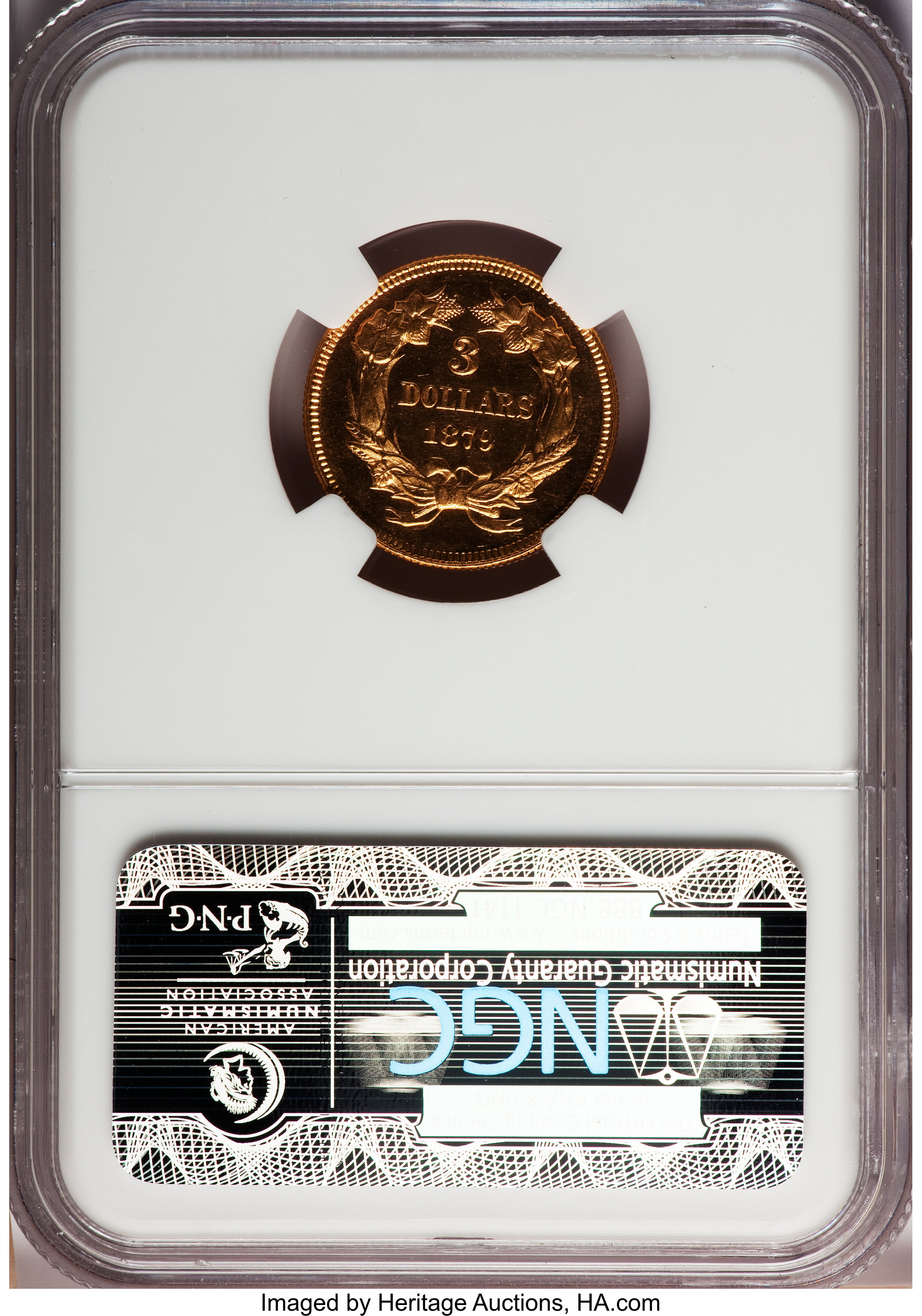 image for: 1879 $3 PR63 Cameo NGC....