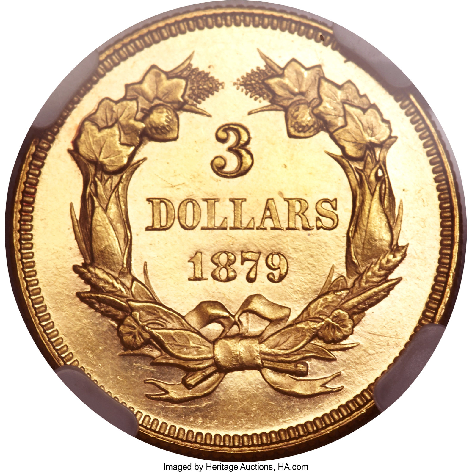 image for: 1879 $3 PR63 Cameo NGC....