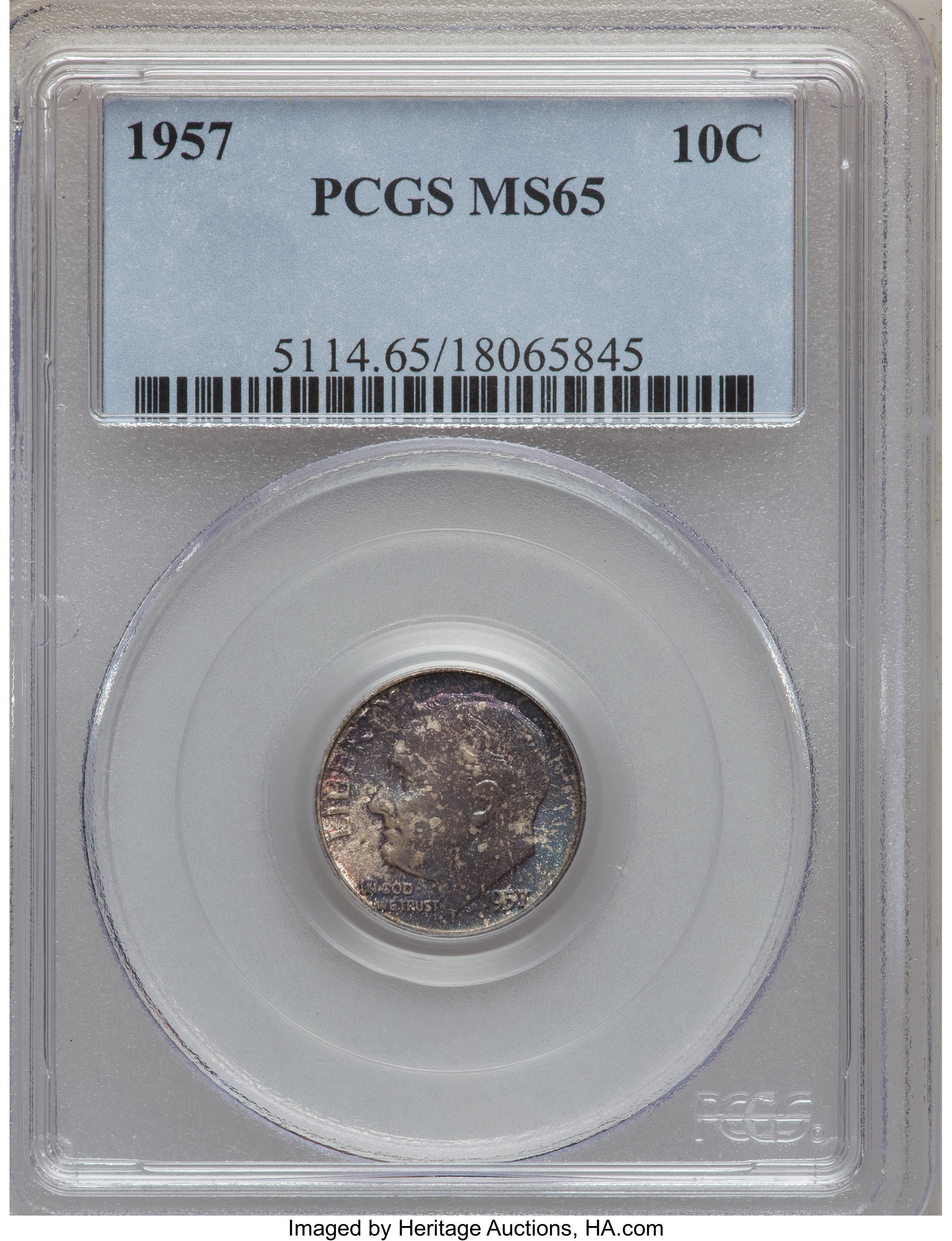 1957 10c AU50 thumbnail 17