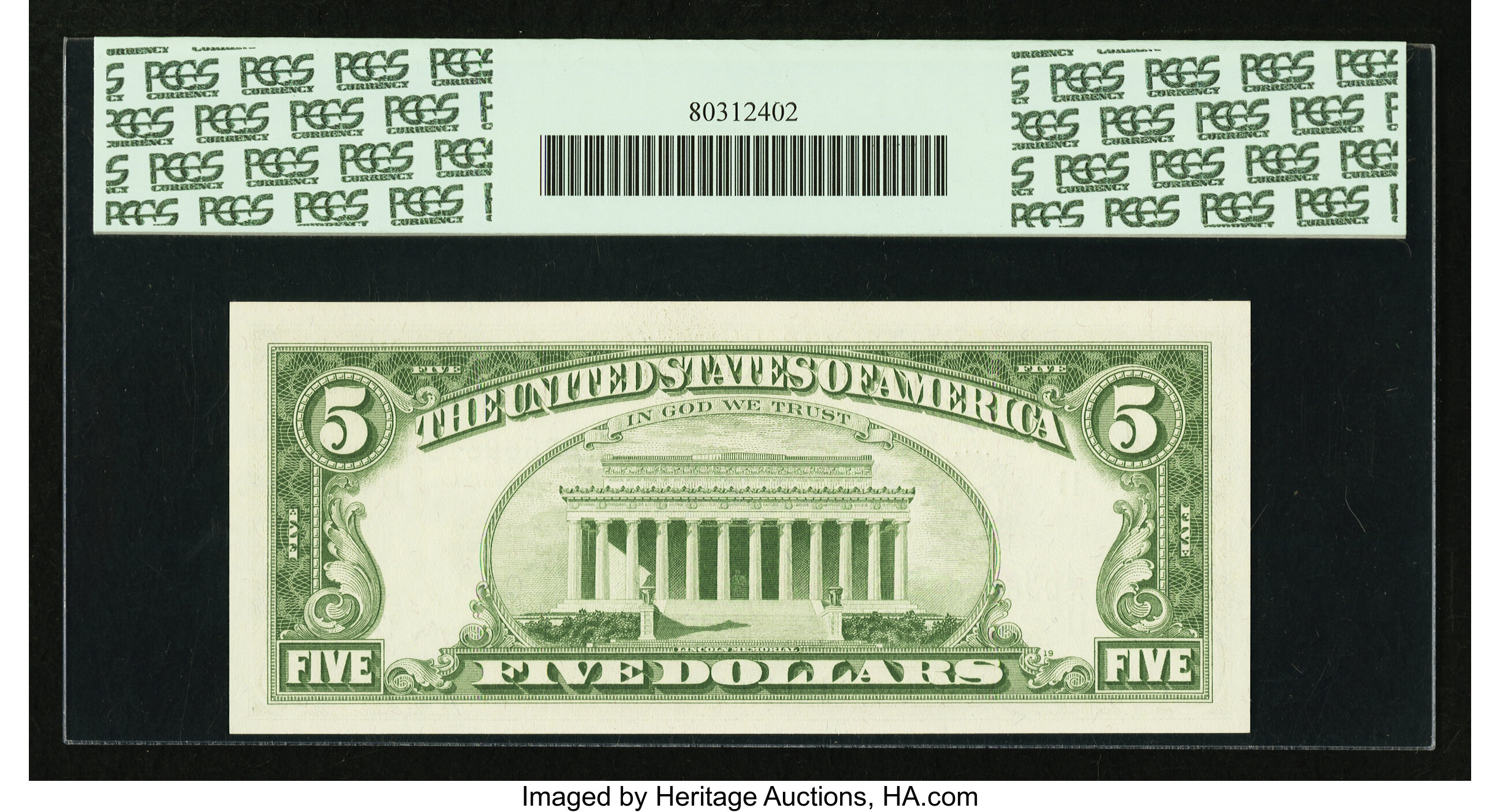 image for: Top Pop Fr. 1968-K* $5 1963A Federal Reserve Note. PCGS Gem New 65PPQ....