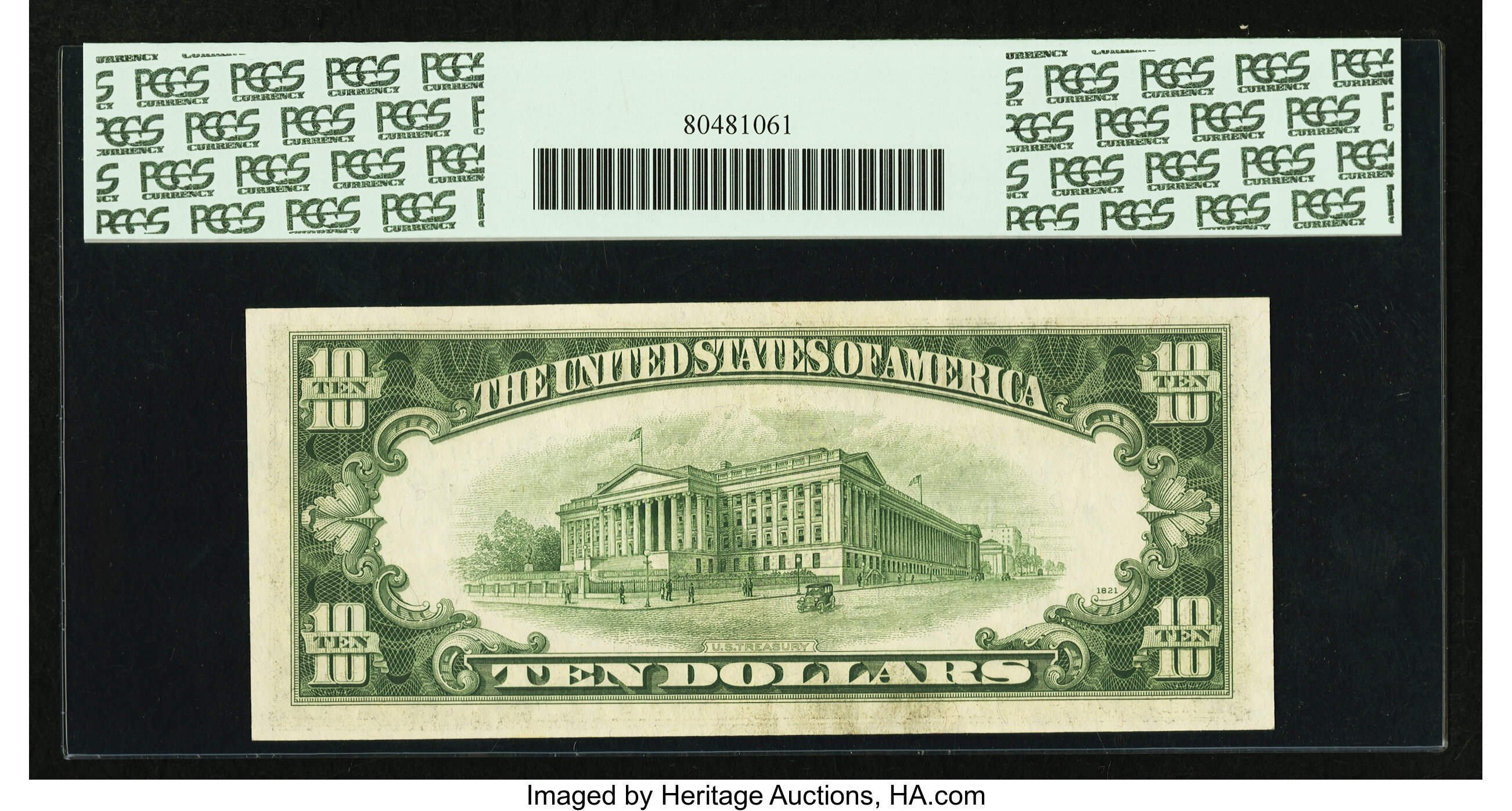 image for: Fr. 2013-D* $10 1950C Federal Reserve Note. PCGS Choice About New 55PPQ....