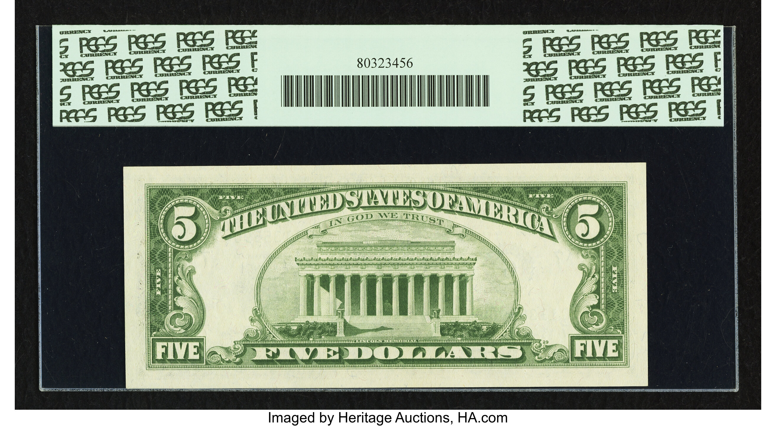 image for: Fr. 1968-G* $5 1963A Federal Reserve Star Note. PCGS Superb Gem New 67PPQ....